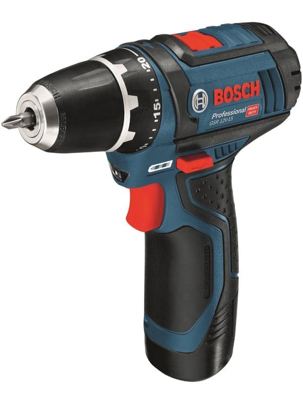 Bosch Akku-Bohrschrauber GSR 12V-15 / 2x 2,0 Ah Akku + Ladegerät - 060186810C