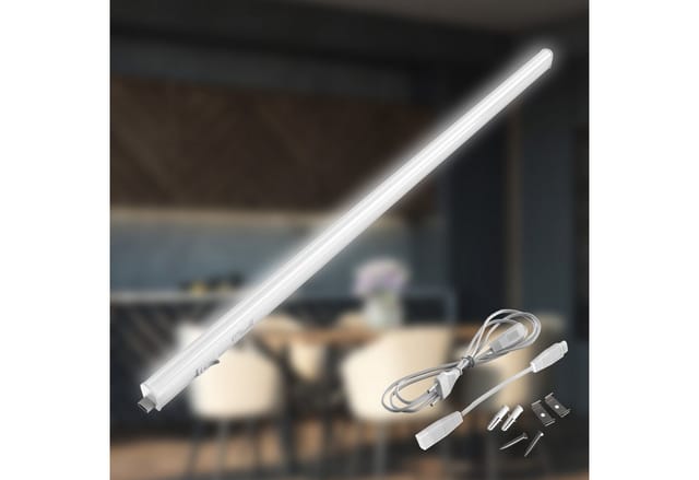 Briloner Unterbauleuchte Erweiterbar 118,7cm 14W 1400lm 4000K Neutralweiß Inkl. Montagematerial Weiß - Schrankleuchte Küche Keller Werkstatt