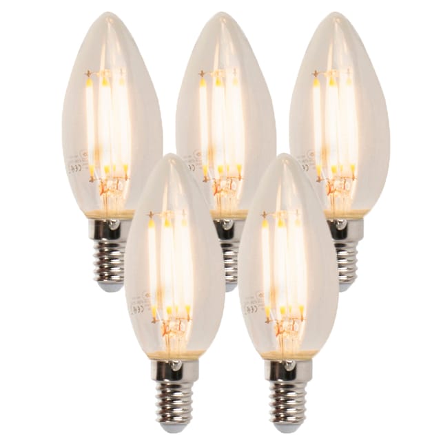 Luedd - Set mit 5 E14 dimmbaren LED-Kerzenlampen B35 5W 380 lm 2700K