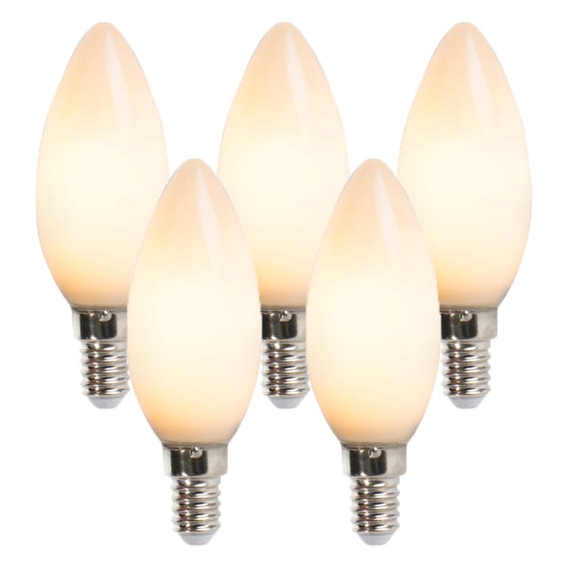 Luedd - 5er-Set LED-Kerzenlampe E14 2W 180 Lumen 2350K nicht dimmbar