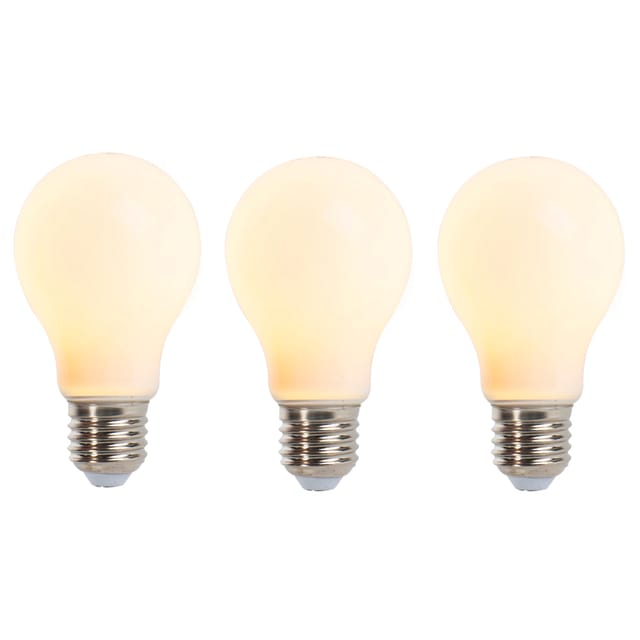 3er Set E27 dimmbare led Glühlampe matt 5W 380lm 2350K