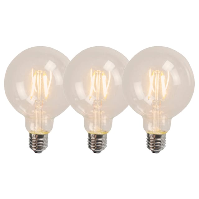 3er Set E27 led Lampen G95 4W 320 lm 2700K