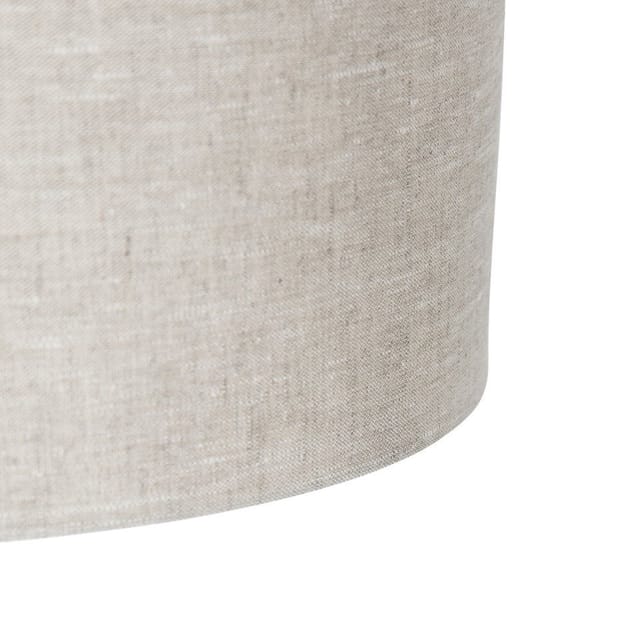 Ländliche Hängelampe schwarz mit beigem Schirm 50 cm - Combi 1