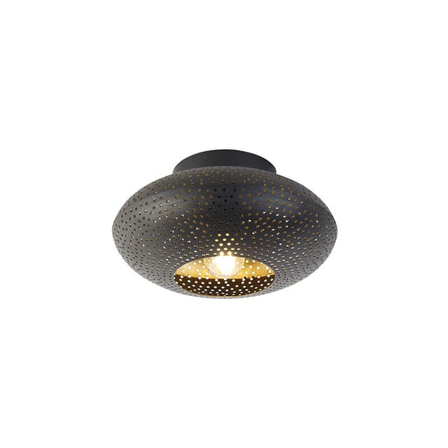 Orientalische Deckenlampe schwarz mit Gold 25 cm - Radiance