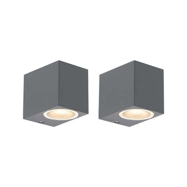 Set mit 2 modernen Wandleuchten Anthrazit IP44 - Baleno i.