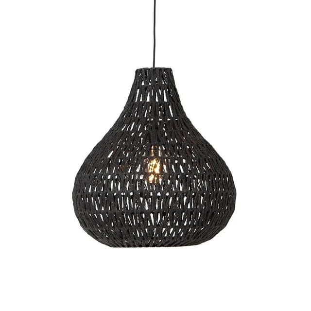Retro Hängelampe schwarz 45 cm - Lina Drop