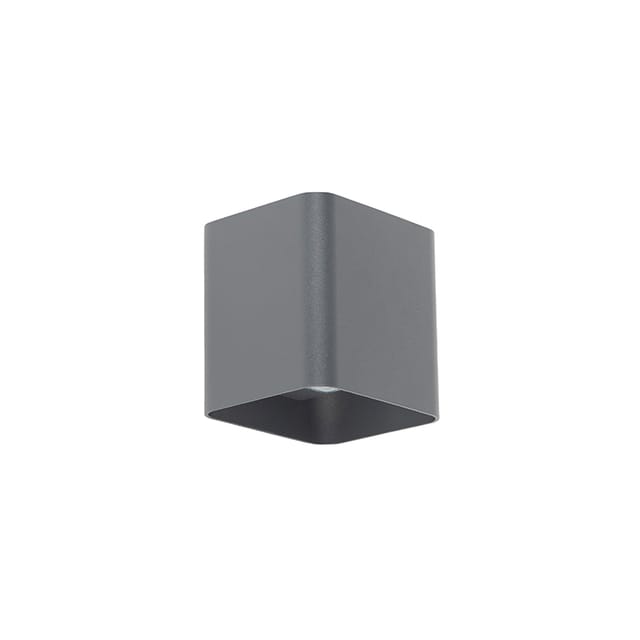 Moderne Wandleuchte dunkelgrau inkl. led IP54 quadratisch - Evi