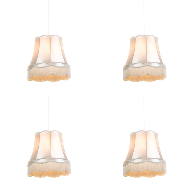 Set mit 4 Retro-Hängelampen creme 45 cm - Granny
