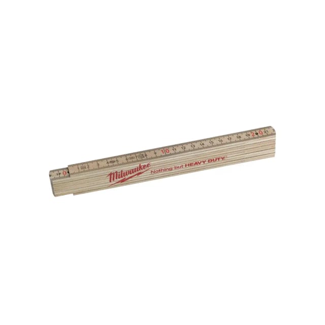 MILWAUKEE Gliedermaßstab Holz Slim 2 Meter Natur (10 Glieder) Zollstock-'4932459303'