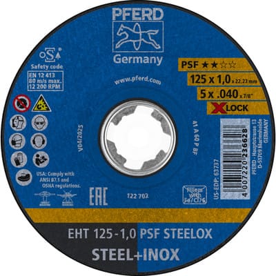 PFERD PSF STEELOX 69198289 Trennscheibe gerade 125 mm 10 St. Edelstahl, Stahl