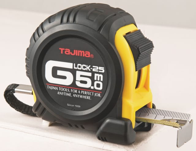 Tajima - g-lock Bandmass 8m Breite 27mm mit Magnet Ablesbarkeit Vorder-& Rückseite