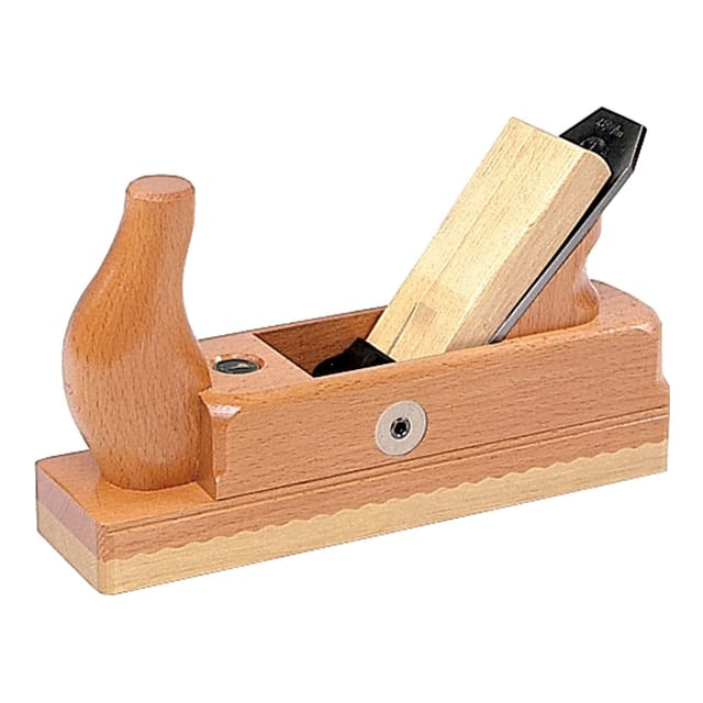 Ulmia - Holzhobel/Schlichthobel mit Weißbuchensohle/Einfacheisen, zum Abschlichten