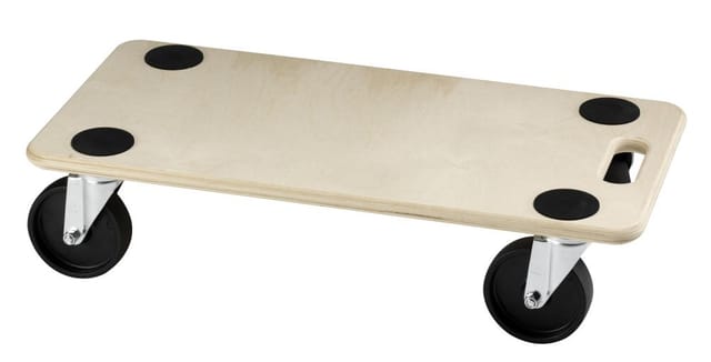 Möbelroller 590 x 290 mm schwarze Rollen Rollbretter