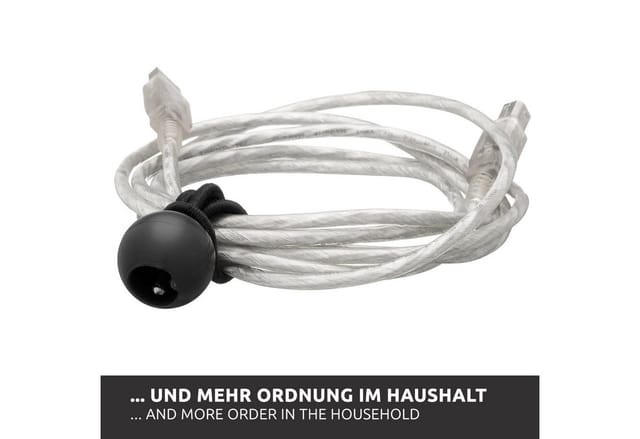 Ecence - 25x Spann-Gummi mit Kugel Schwarz Planenspanner Zelt-Gummis Expanderschlingen