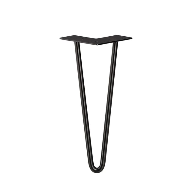 Relaxdays - Hairpin Legs, 4er Set, 2 Streben, Metall, Haarnadel Tischbein für Hocker, Tisch & Schrank, 30 cm hoch, schwarz