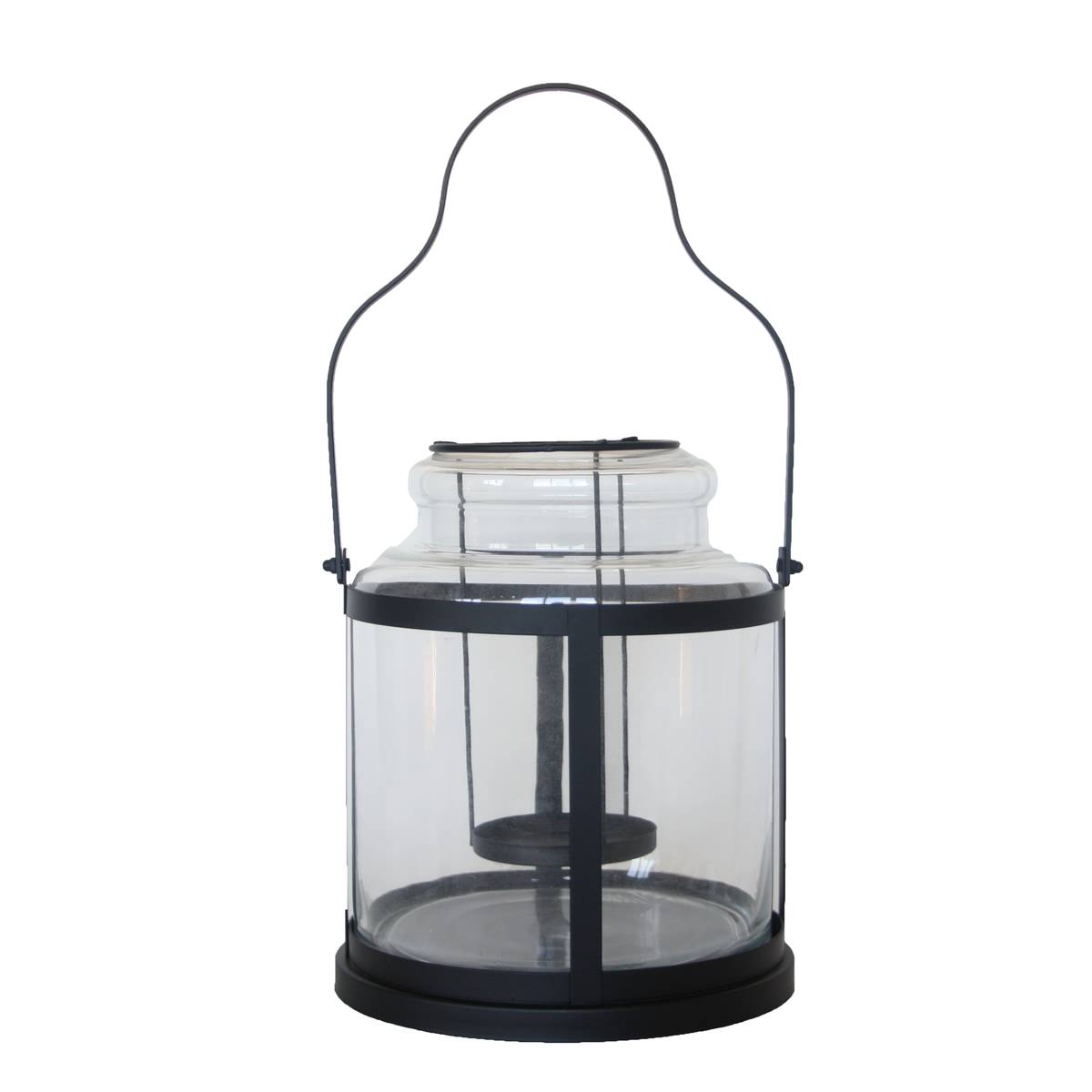 Esschert Design Windlicht Schwarz Größe L 28,7 Cm - Metall & Glas