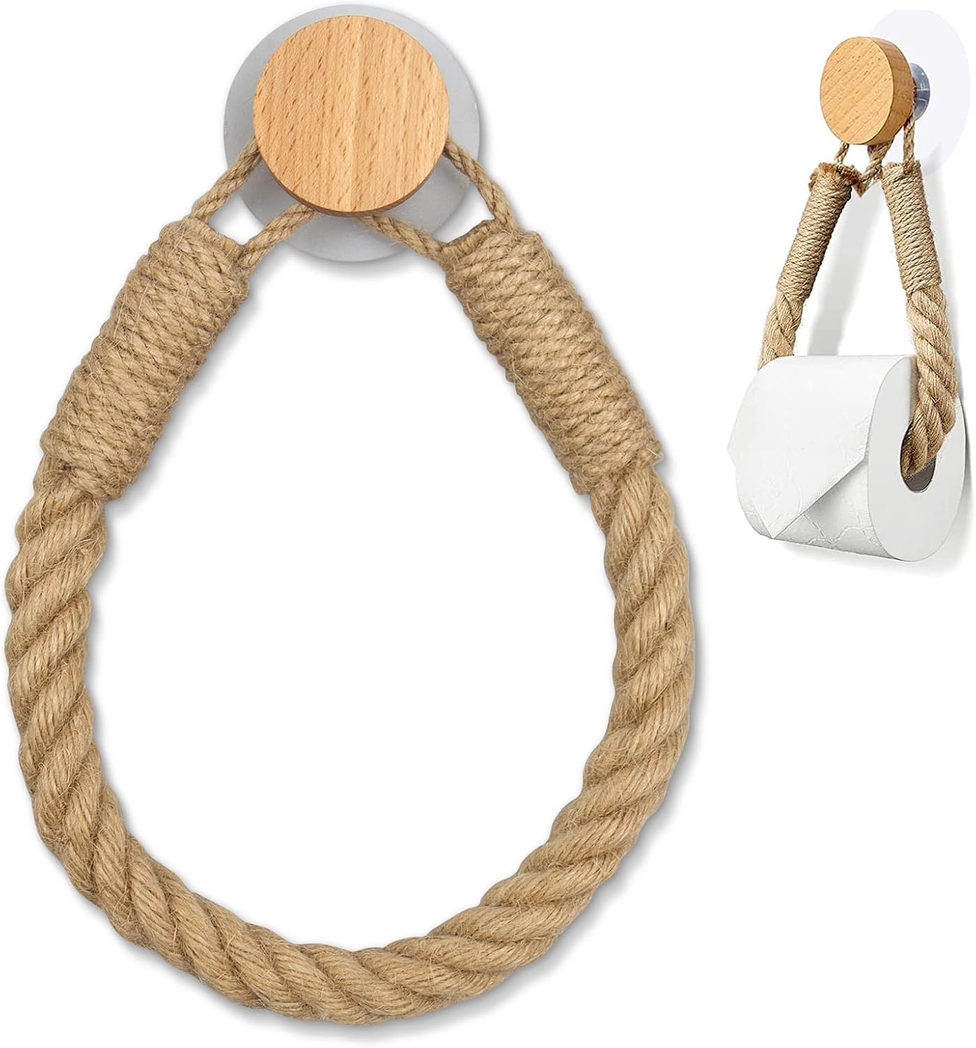 Toilettenpapierhalter Aus Hanfseil Im Retro-stil – Handtuchhalter Ohne Bohren – Dekoration Aus Hanfseil Im Industriellen Retro-stil