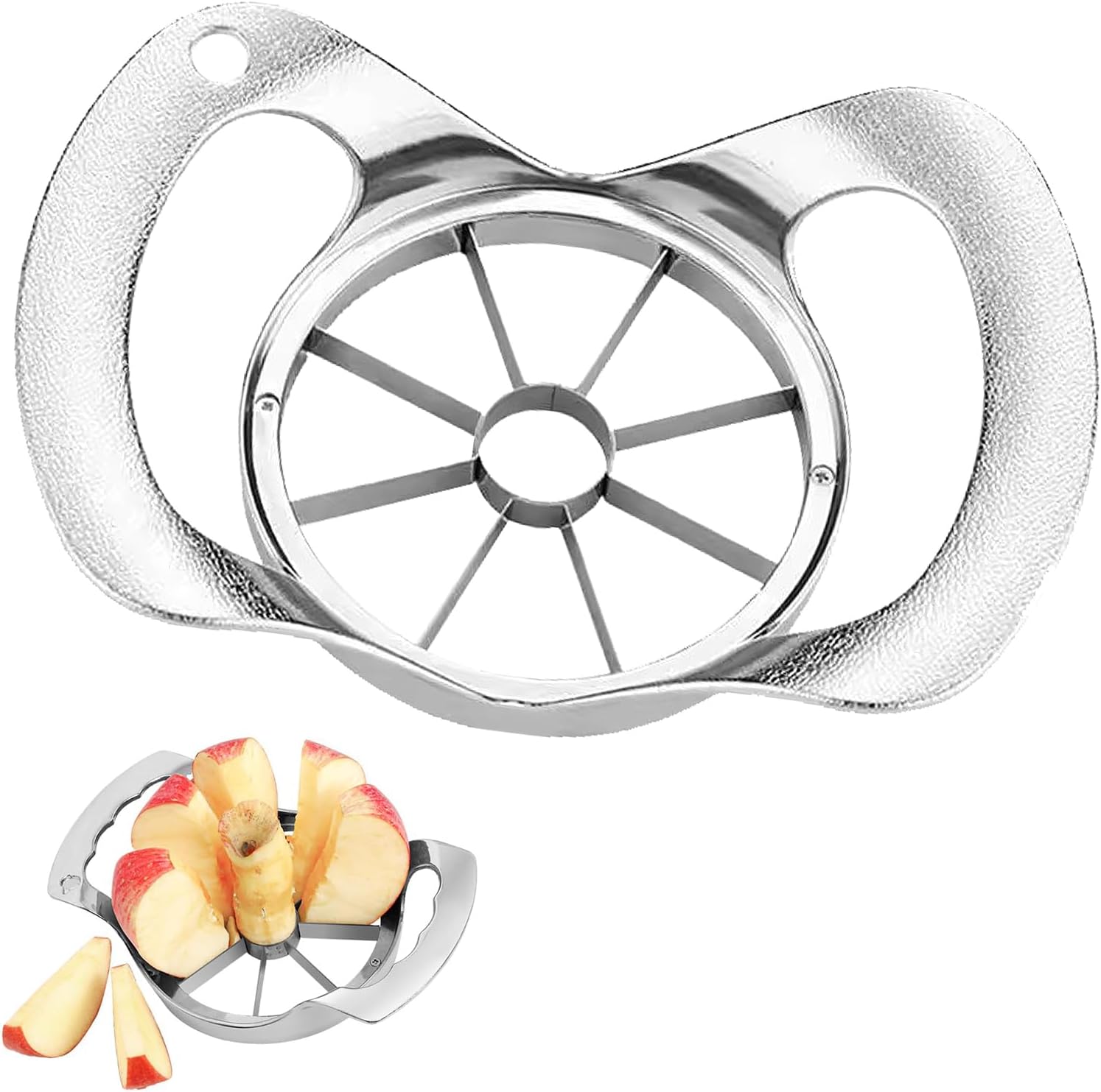 Apfel- Und Eckschneider Aus Edelstahl – 8-klingen-obstschneider – Geeignet Für Äpfel, Kartoffeln Und Anderes Obst Und Gemüse – Spülmaschinenfest