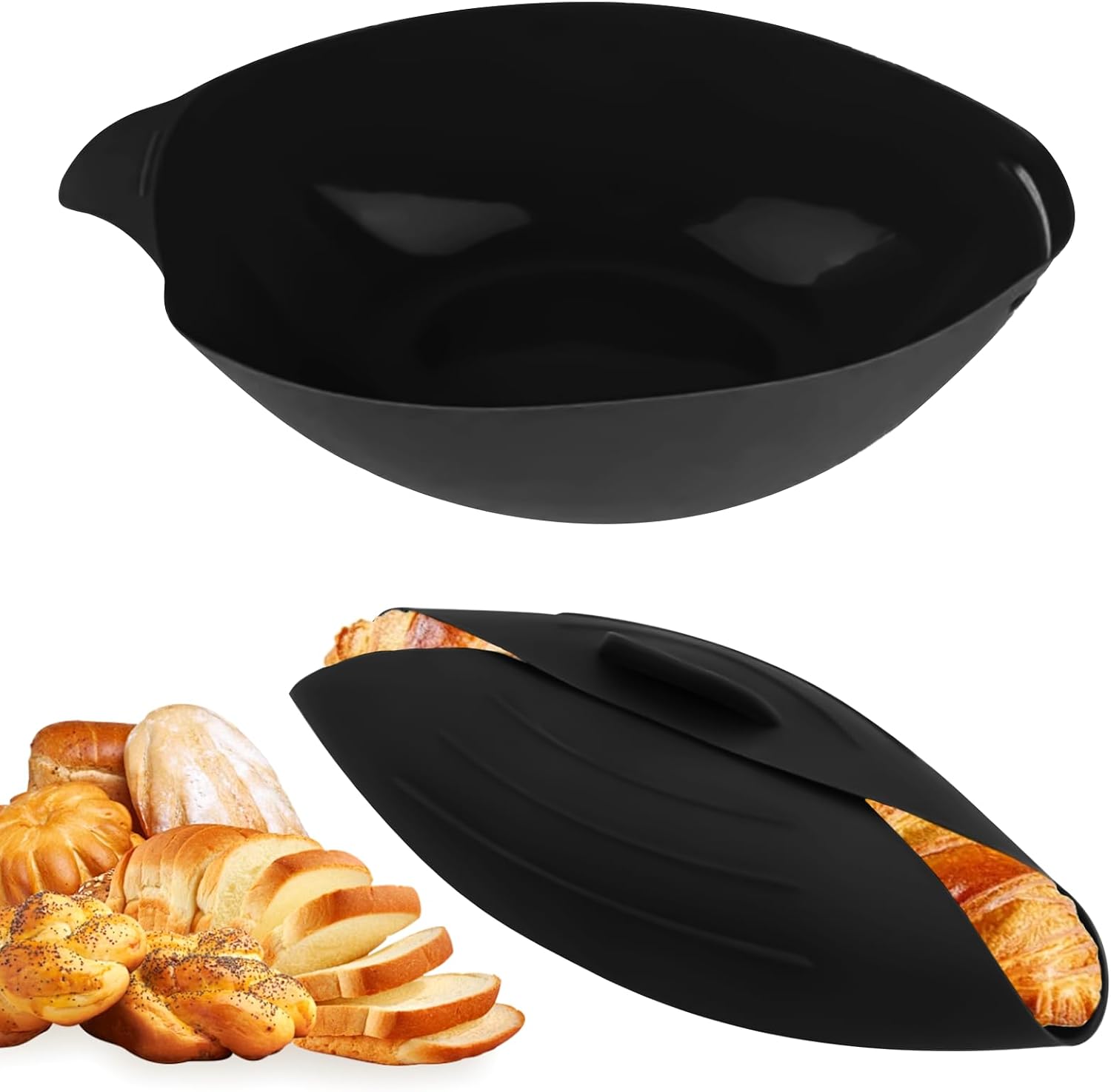 3-in-1 Silikon-brotform: Geeignet Zum Backen, Mischen Und Dämpfen.