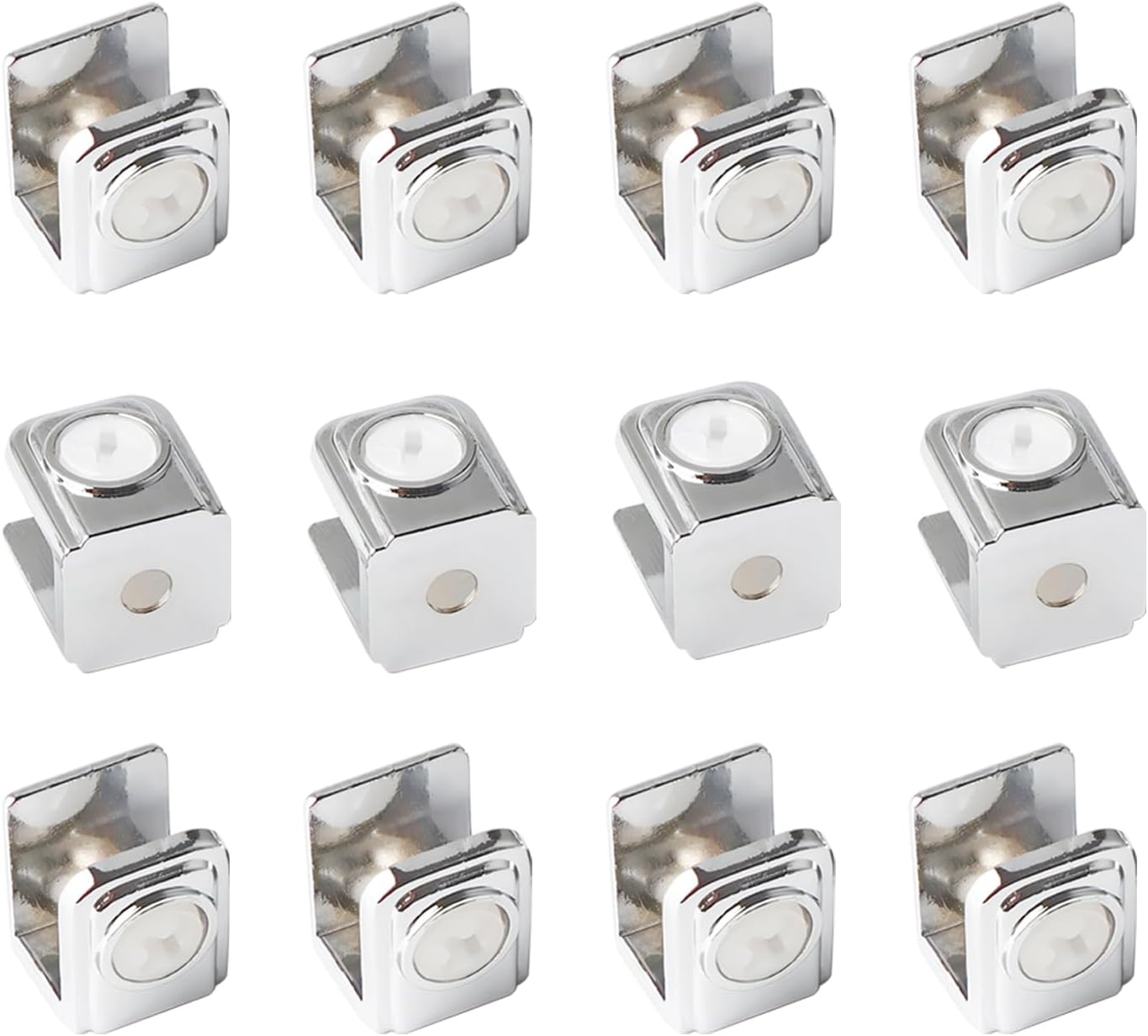 12 Glasbefestigungswinkel, Verstellbare Wandklemmen, Geeignet Für Glasböden Von 5 Bis 10 Mm