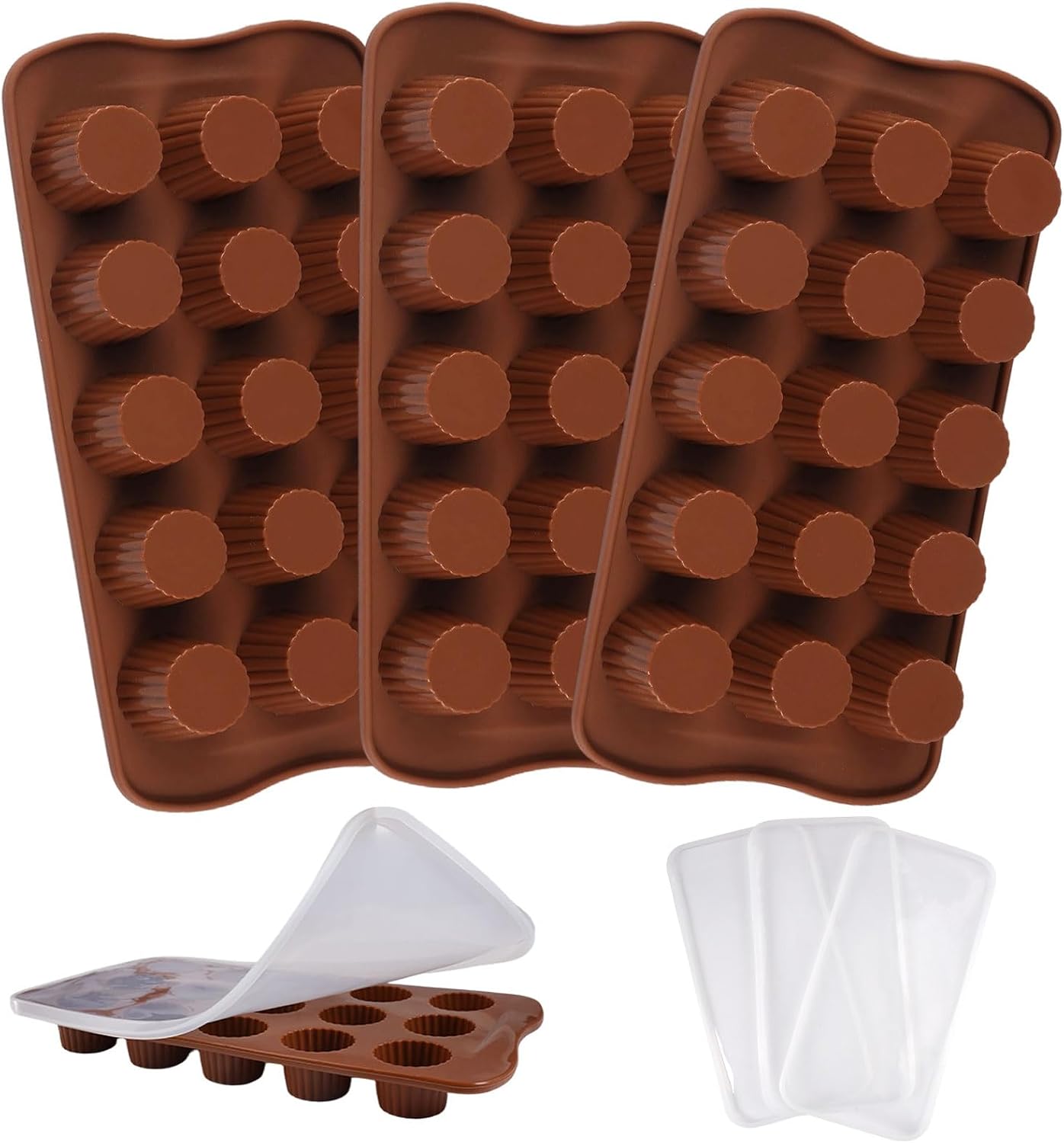 Set Aus Drei Silikon-schokoladenformen, Silikon-sandwich-schokoladenform