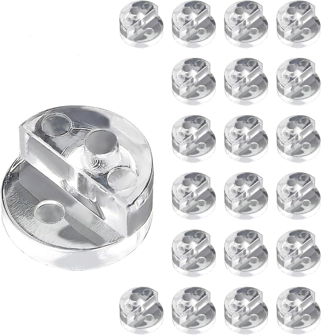 Set Mit 20 Befestigungsclips Für Glasscheiben/kunststoff-halteclips/glasstützclips, Geeignet Für Glas Mit Einer Dicke Von 4 Bis 5 Mm.