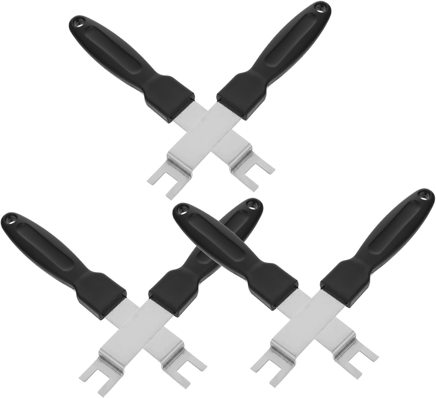 Set Mit 6 Grillgriffen – Aus Schwarzem Edelstahl Und Kunststoff