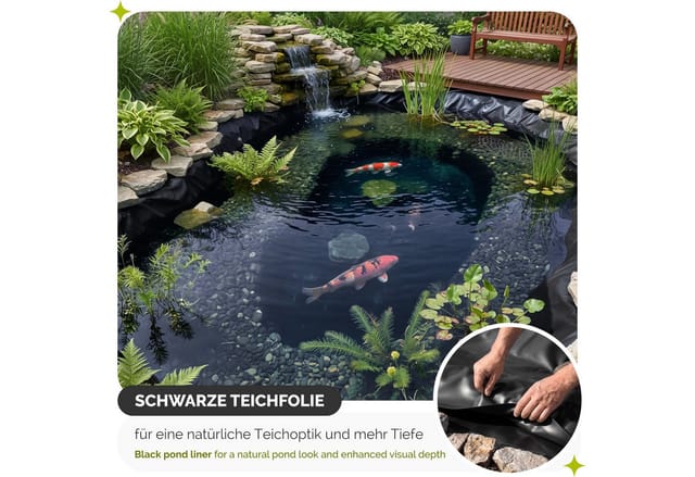 Garronda 6x1 M Teichfolie Pe 0,5 Mm Uv Folie Teichplane 3-lagig Gd-0257