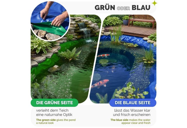 Garronda 6x1 M Teichfolie Pe 0,5 Mm Uv Folie Teichplane 3-lagig Gd-0256