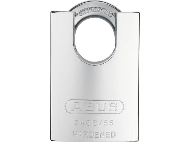 ABUS 34CS/55 Platinum Vorhangschloss Stahl, extra Bügelschutz, inkl. 2 Schlüssel