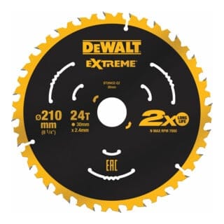 Zubehör - Sägeblatt 210x30 mm, 24 Zähne DT20432 - Dewalt