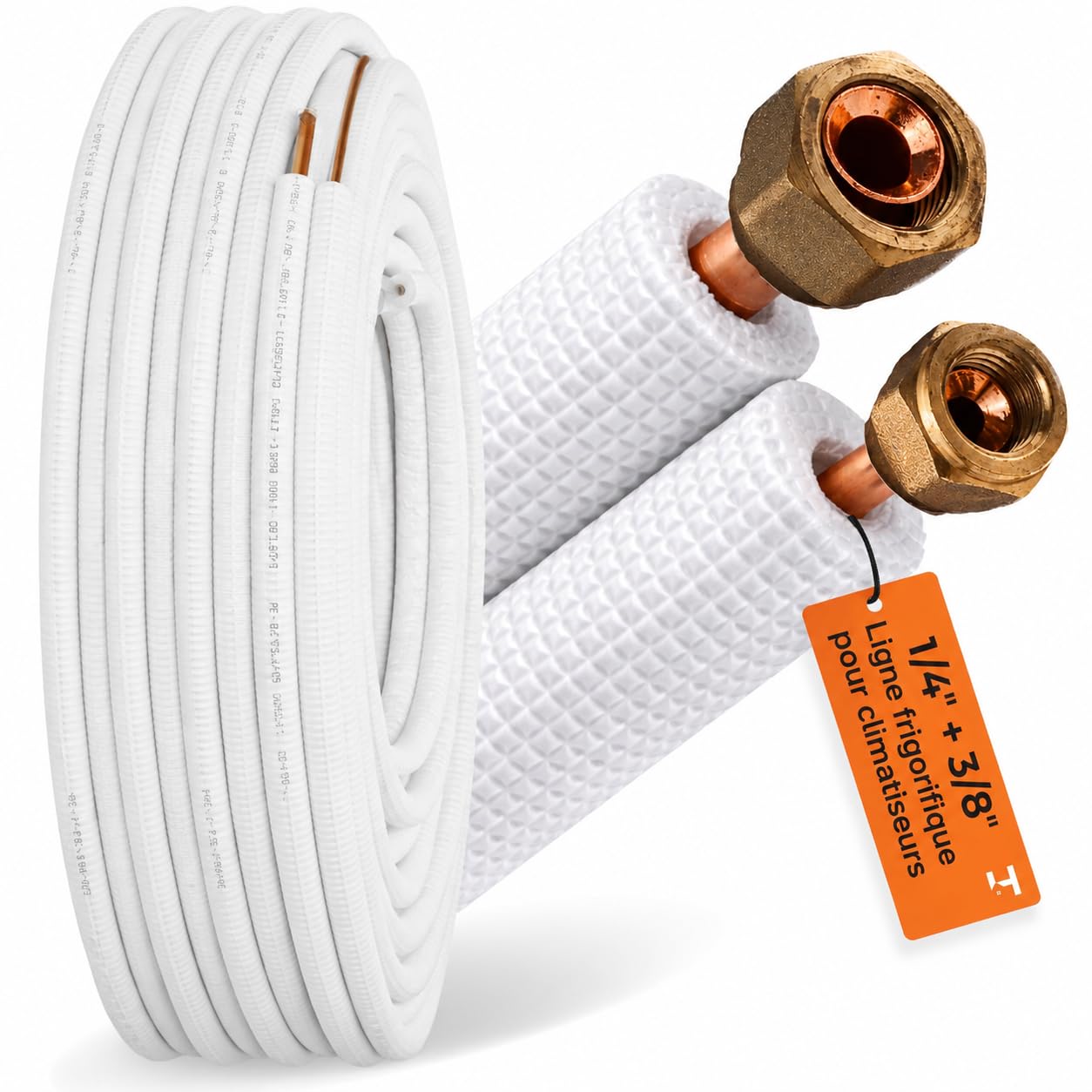 Hausheld Kältemittelleitung 1/4" X 3/8" - 5 M - Wandstärke 1,0 Mm