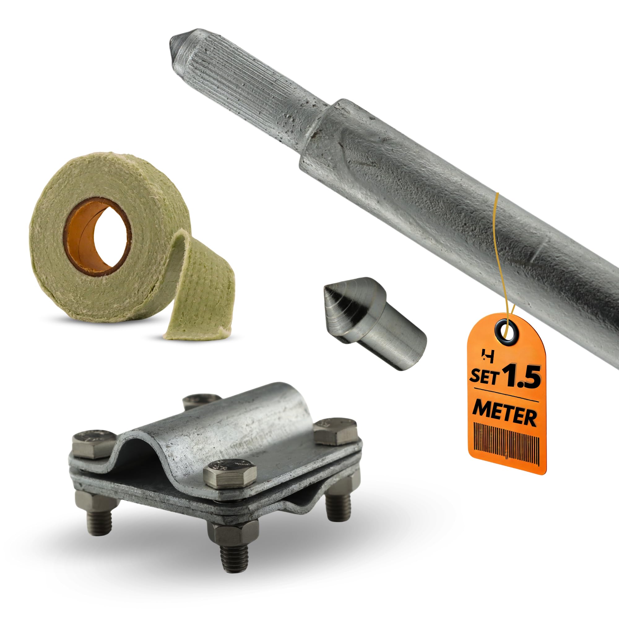 Hausheld Tiefenerder-set Verzinkt Ø16 Mm - 1,5 M Komplettset