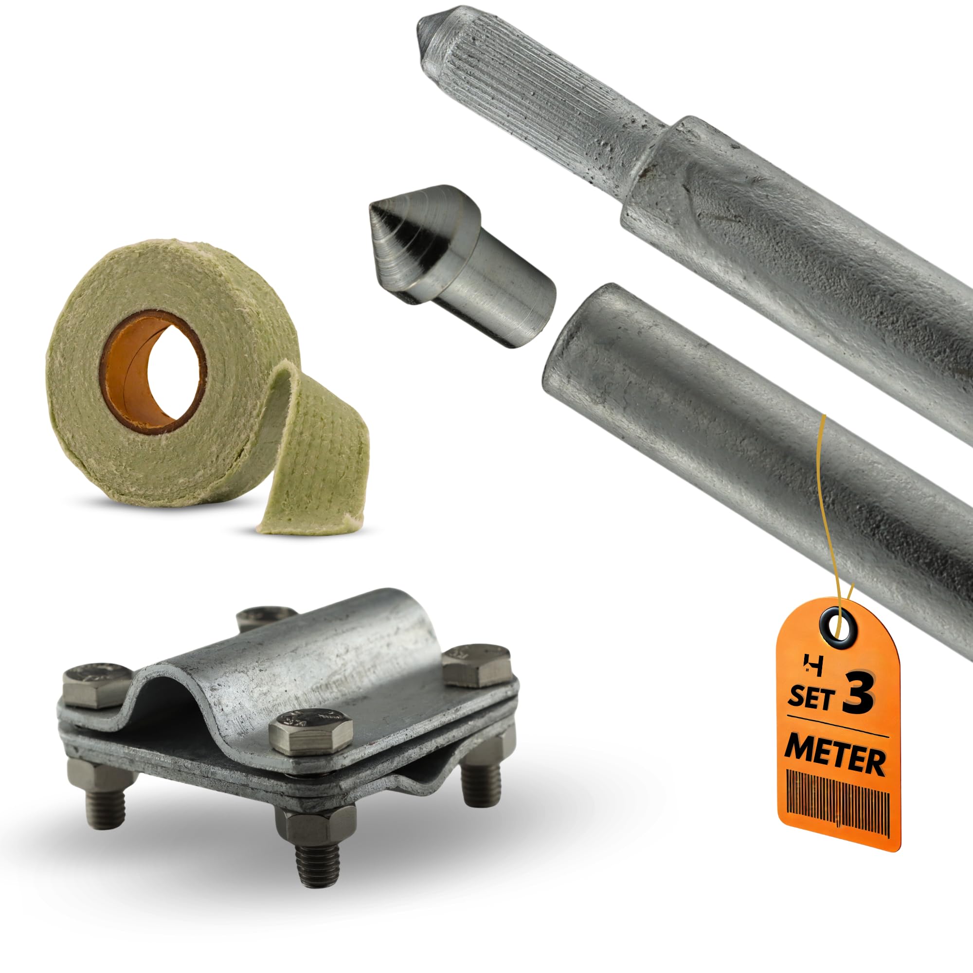 Hausheld Tiefenerder-set Verzinkt Ø16 Mm - 3 M Komplettset