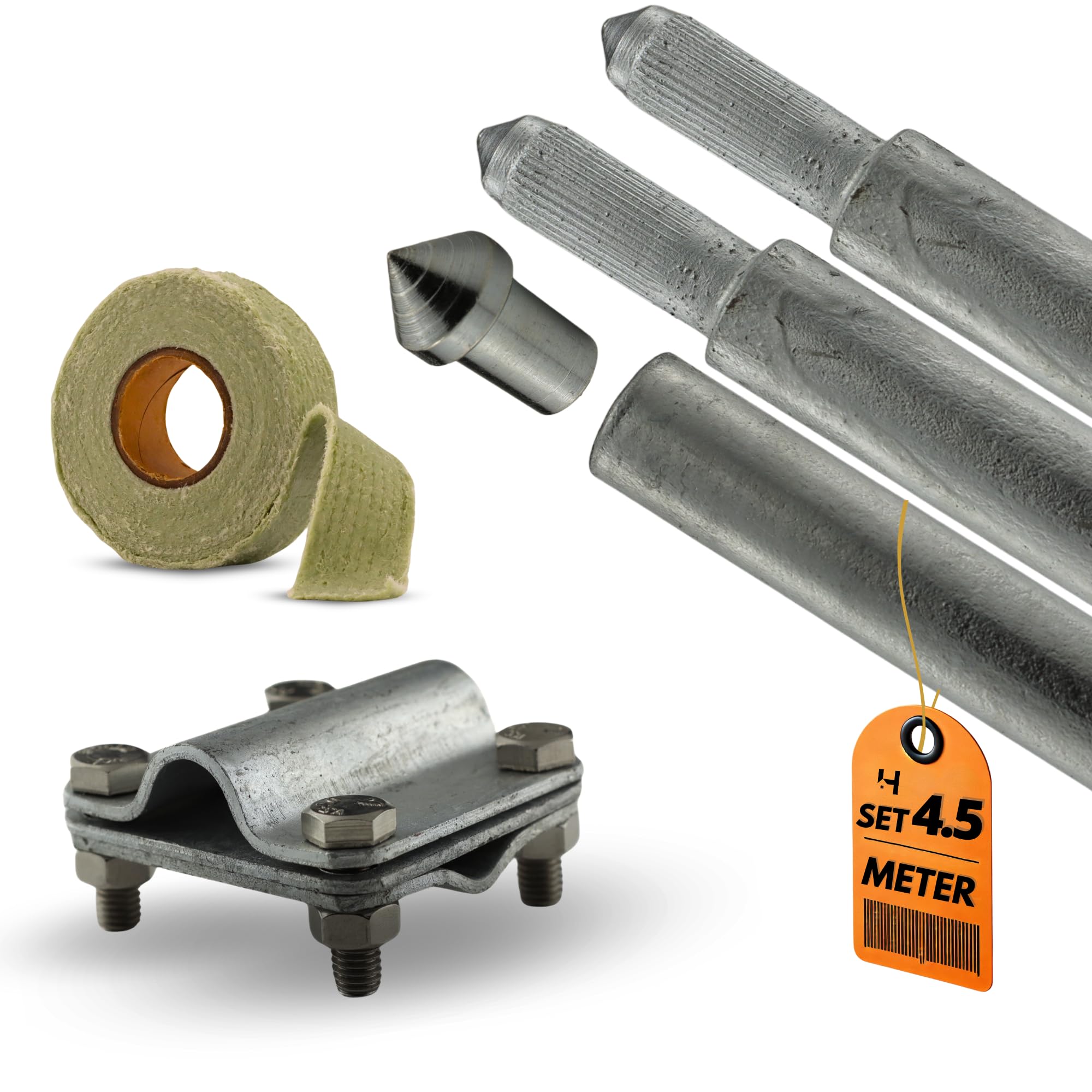 Hausheld Tiefenerder-set Verzinkt Ø16 Mm - 4,5 M Komplettset