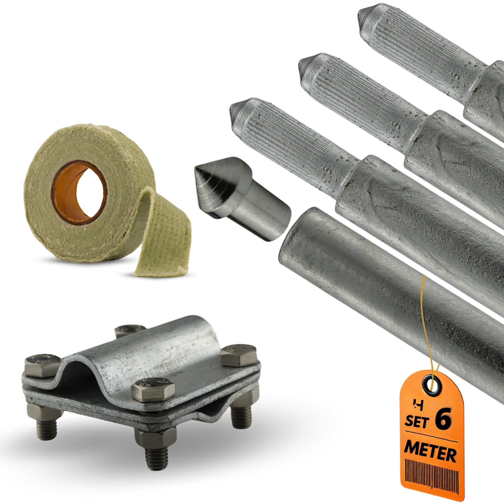 Hausheld Tiefenerder-set Verzinkt Ø16 Mm - 6 M Komplettset