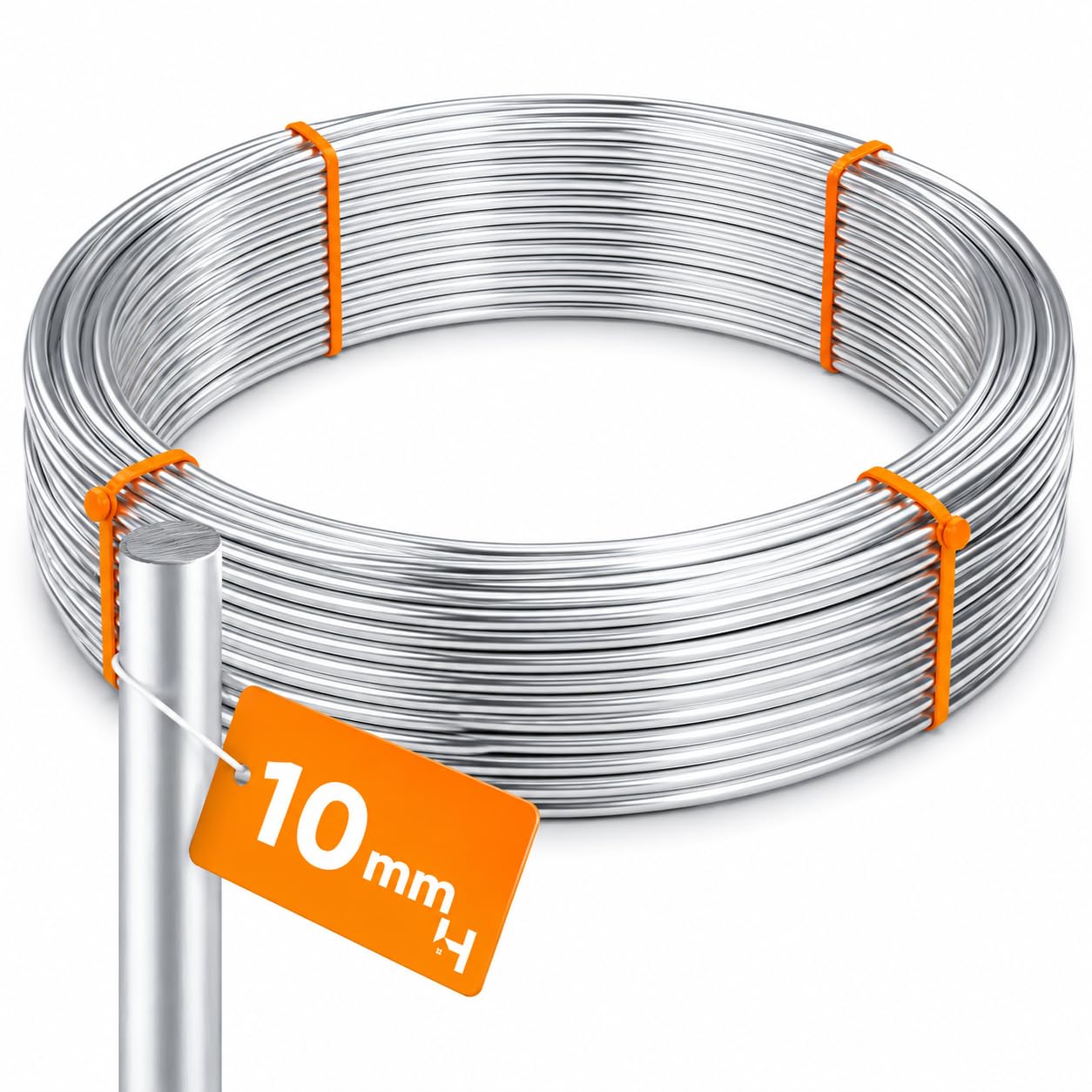 Hausheld Aluminium Runddraht 10 Mm 25 M Für Blitzschutz