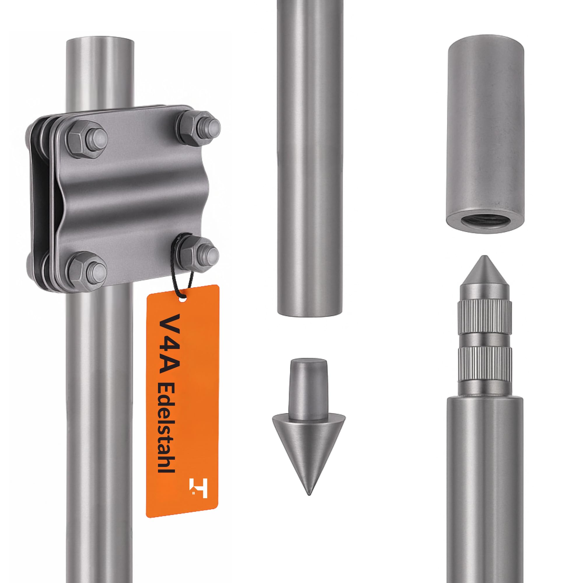Hausheld Tiefenerder-set V4a 1,5 M Ø20 Mm Aus Edelstahl