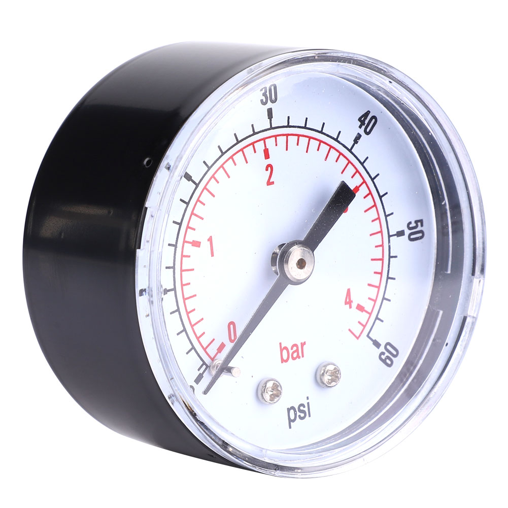 Manometer 50mm Zifferblatt 1/8 Bspt Rückseitiger Anschluss Für Luft Wasser Öl Gas (0-60psi 0-4bar)