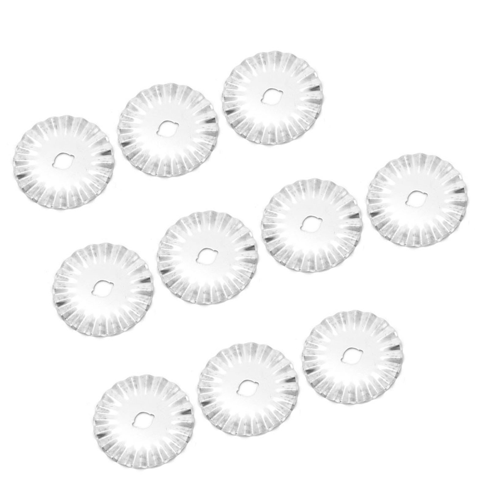 10 Stück 45-mm-rollschneiderklingen Zum Zackenschneiden Für Leder, Stoff, Papier, Spitze, Nähwerkzeuge