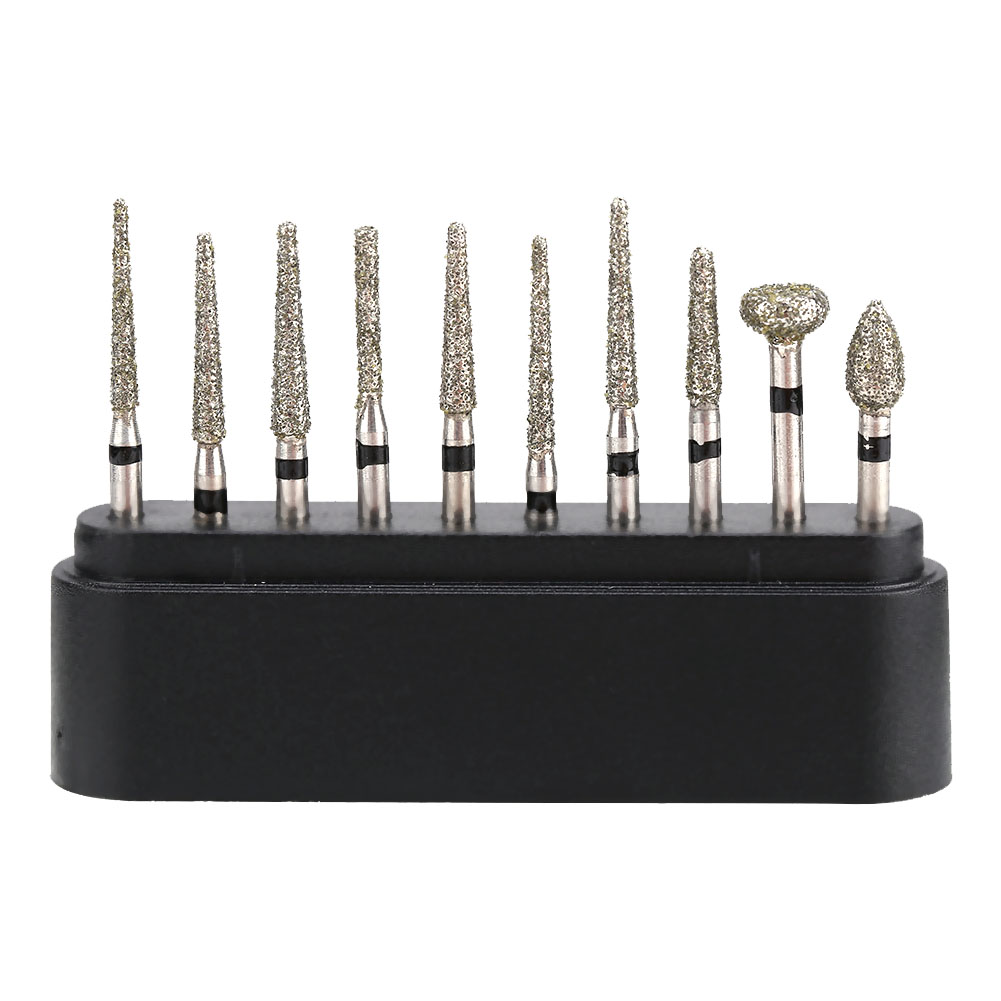 10-teiliges Set Dental-diamantbohrer Fg 1,6 Mm Hochgeschwindigkeits-handstück-schmirgelbits