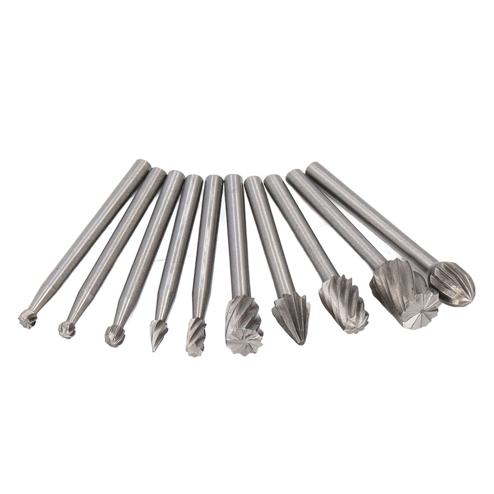 10-teiliges Set Rotierender Feilen, Schnell Schneidende Schleifaufsätze Aus Hochhartem Hss-stahl, Schnitzfräser, Rotationswerkzeug Für Holz Und Kunststoff