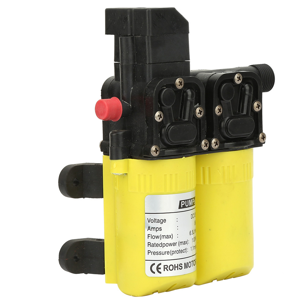 Elektrische Doppelansaug-membranwasserpumpe Mit Selbstansaugung, 12 V, 100 W (gelb)