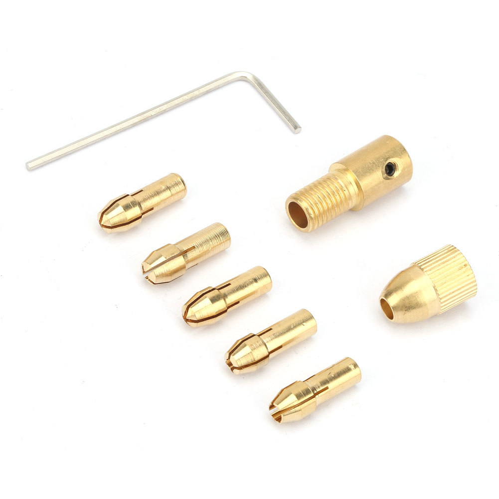 Stück 0,5-3 Mm Elektrische Bohrer-spannzange Mikro-spiralbohrfutter Werkzeugadapter (3,17 Mm)