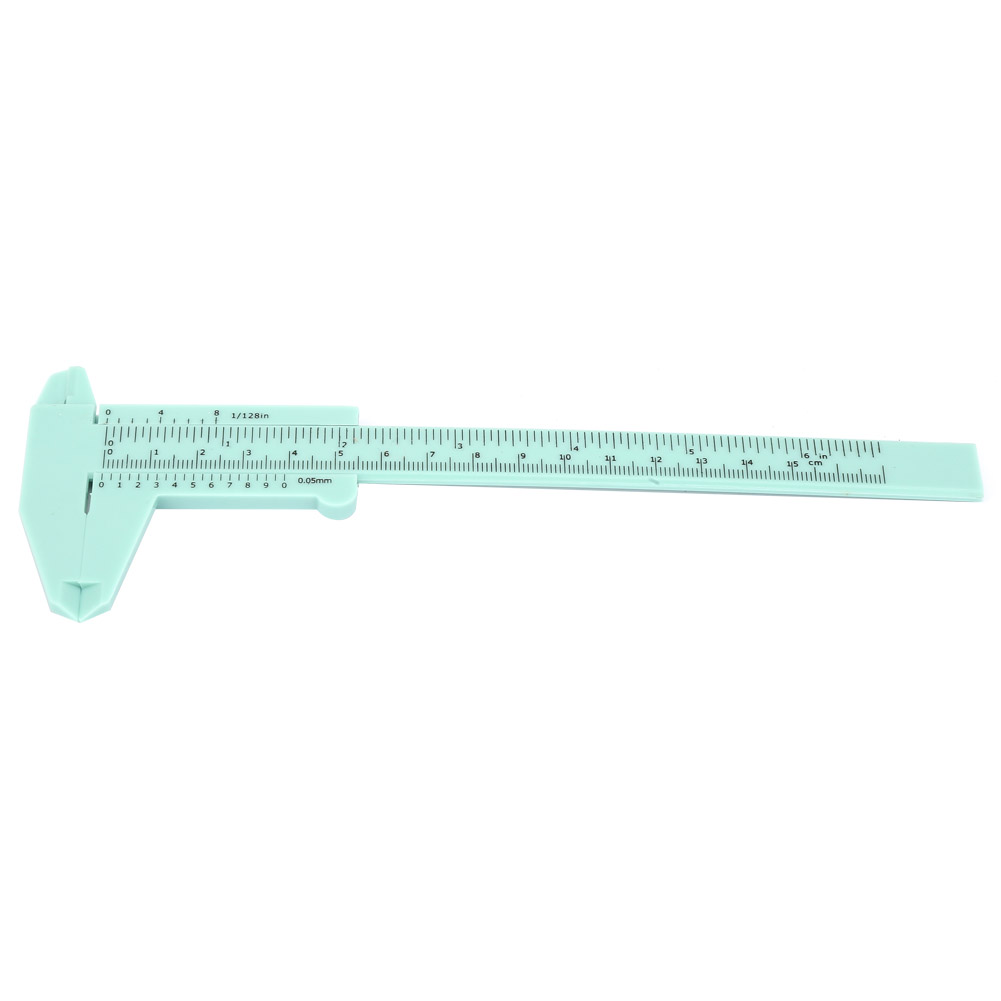150 Mm Hochpräziser Kunststoff-doppellineal-messschieber 0,5 Mm (grün)