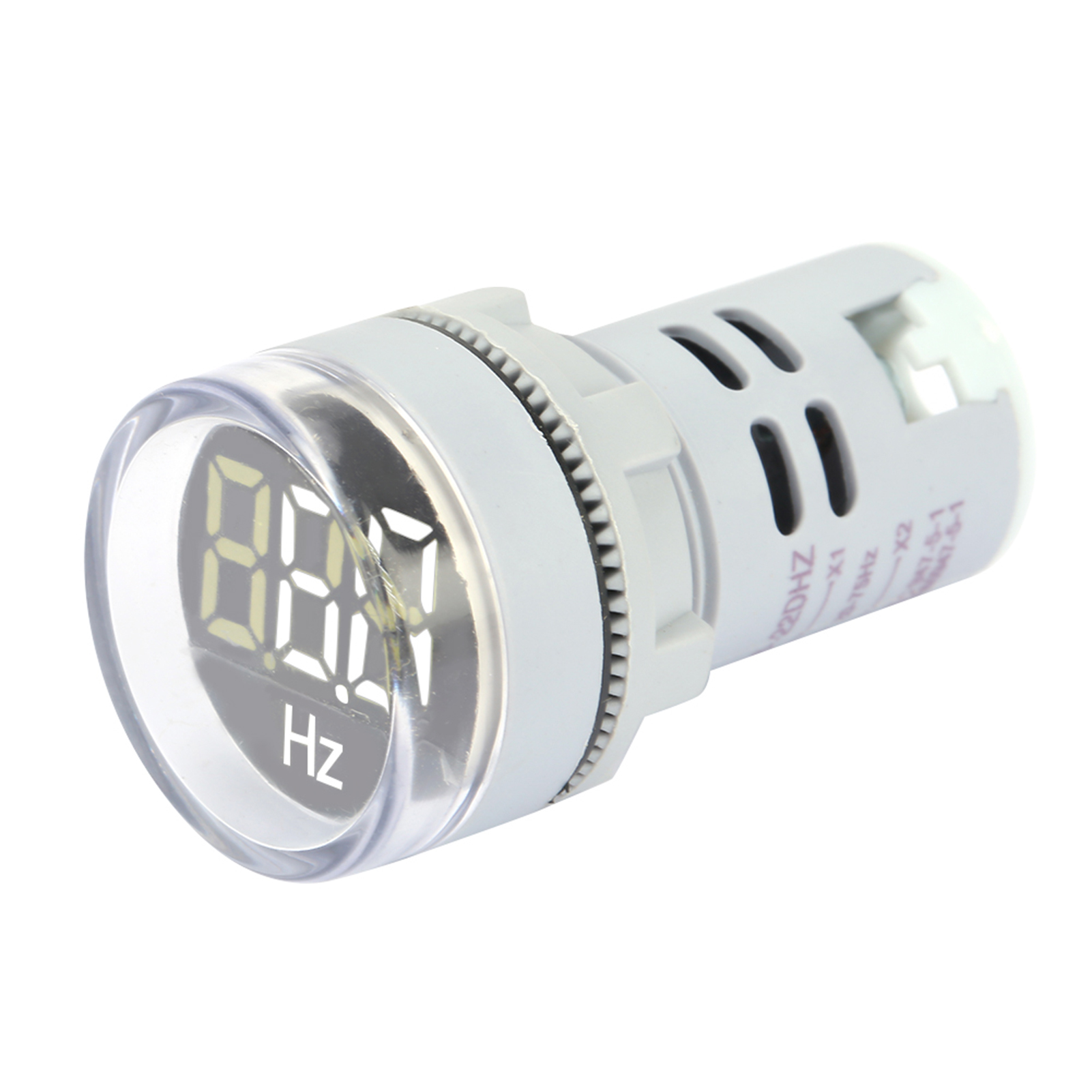 Runde Led-digitalanzeige Signal Wechselstrom Hertz Frequenzanzeigeleuchte Ad16‐22dsh (weiß)