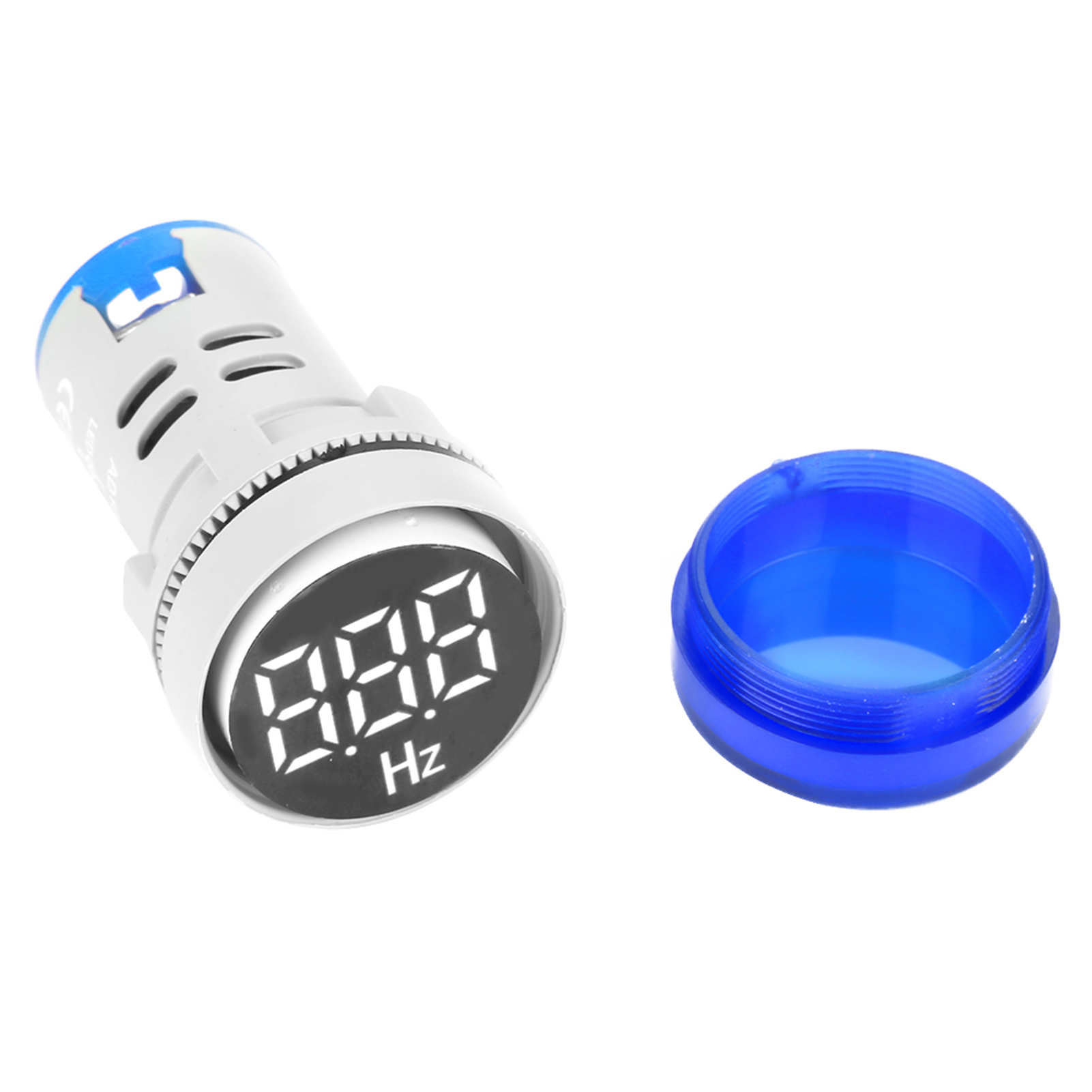 Runde Led-digitalanzeige Signal Wechselstrom Hertz Frequenzanzeigeleuchte Ad16‐22dsh (blau)