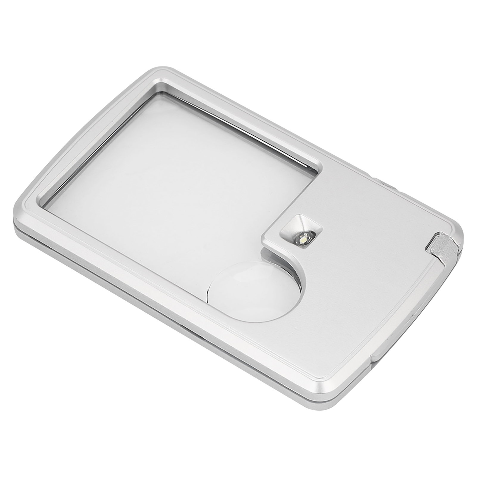 Kreditkartenlupe Mit Led-licht, Einstecktuchlupe Mit 3- Und 6-facher Vergrößerung Und Lederetui