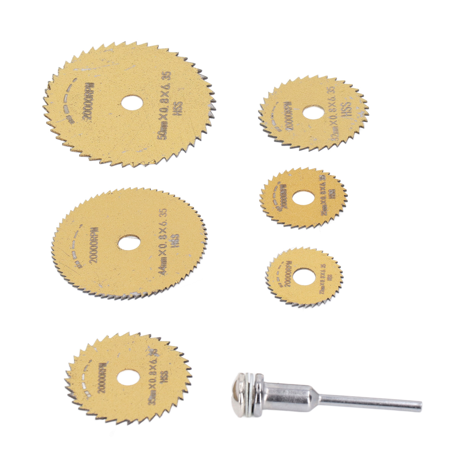 7-teiliges Hss-sägeblatt-set, Ultradünn, Schnell Schneidend, Mini-handkreissägeblatt Mit Stange Für Holz Und Pvc