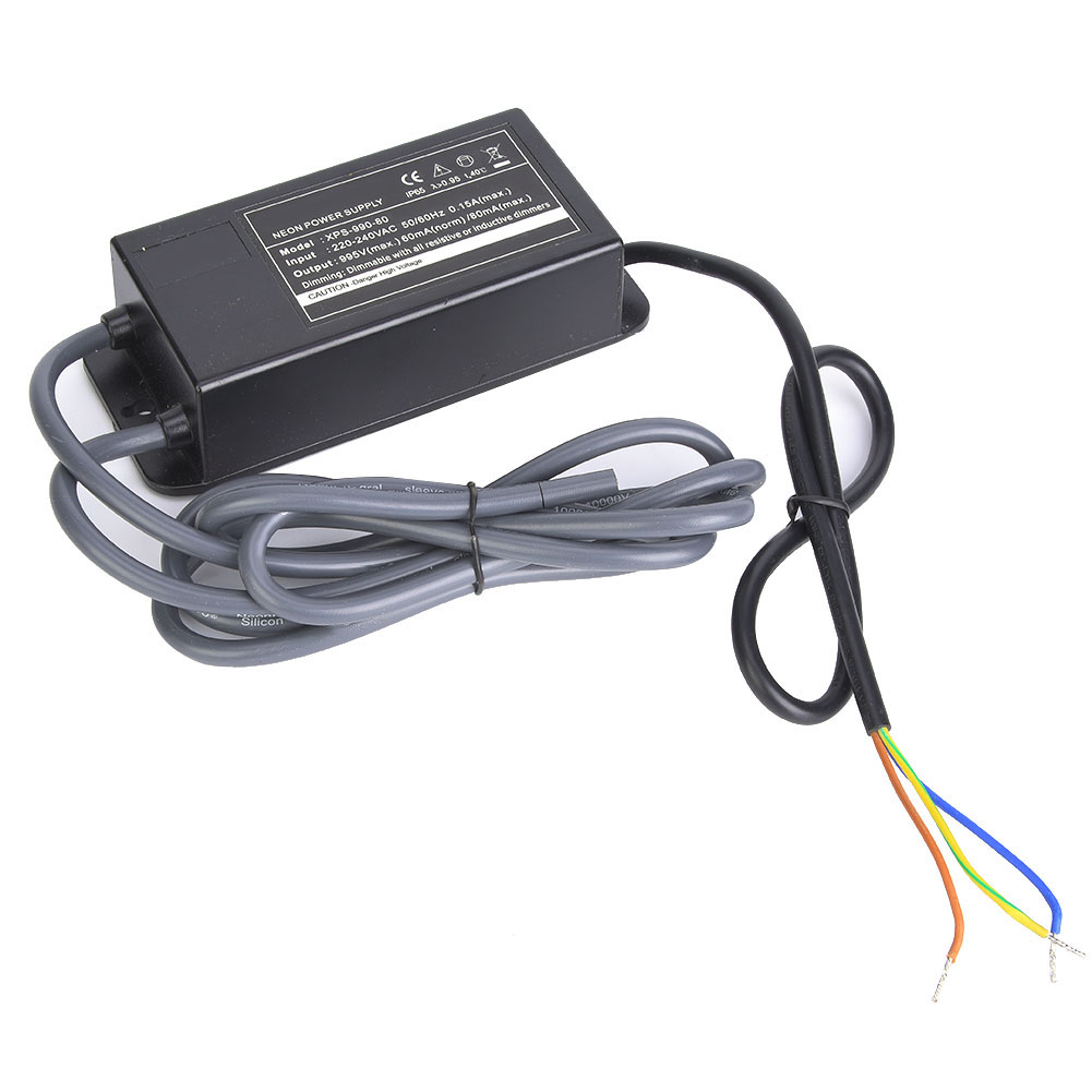 Xps-990-80 Elektronischer Transformator Für Neonbeleuchtung, Netzteil 0,9 Kv 80 Ma